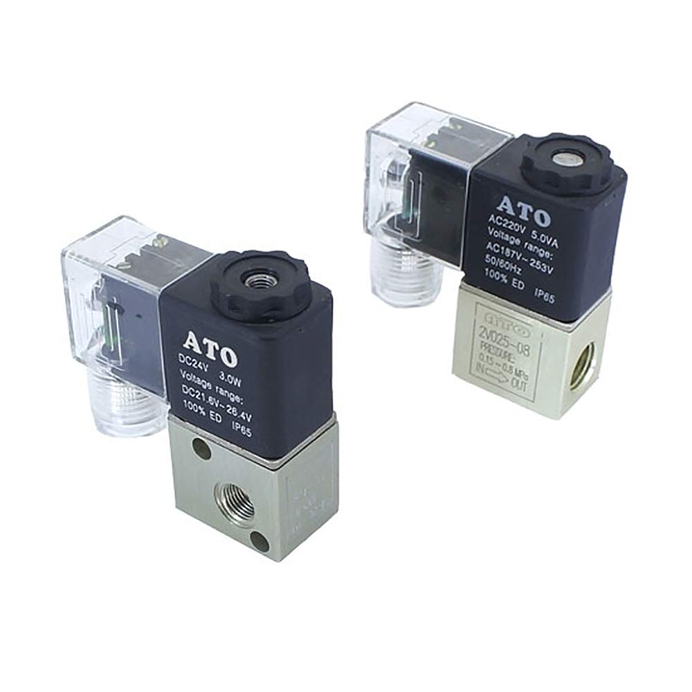 Amazon.com: ATO Pneumatic Solenoid Valve, 3 Way, DC 24V